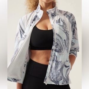 Athleta (Medium) Run With It Art to Wear Sporty Lightweight Athleisure Jacket